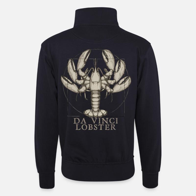 Da Vincis Hummer - Unisex Pullover mit Zip-Kragen - Dunkelnavy