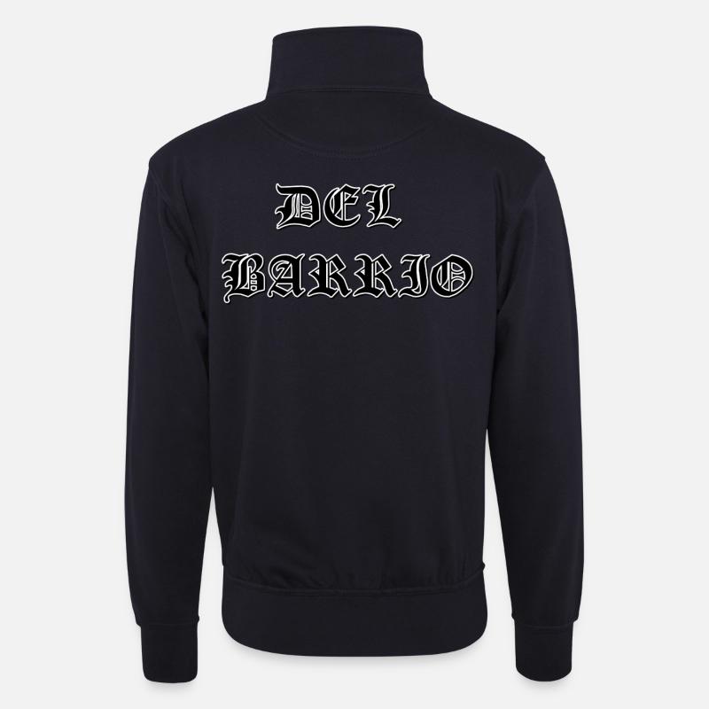 Del Barrio - Unisex Pullover mit Zip-Kragen - Dunkelnavy