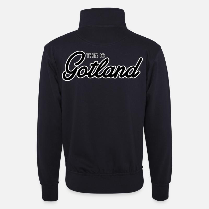 Das ist Gotland - Unisex Pullover mit Zip-Kragen - Dunkelnavy