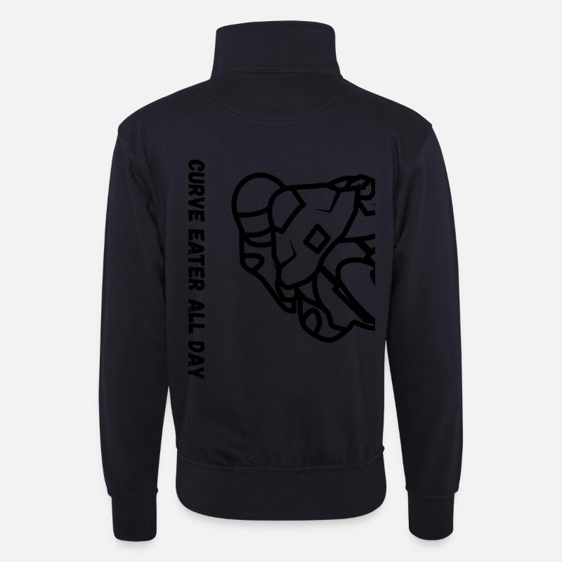 Motorrad Hemd - Unisex Pullover mit Zip-Kragen - Dunkelnavy