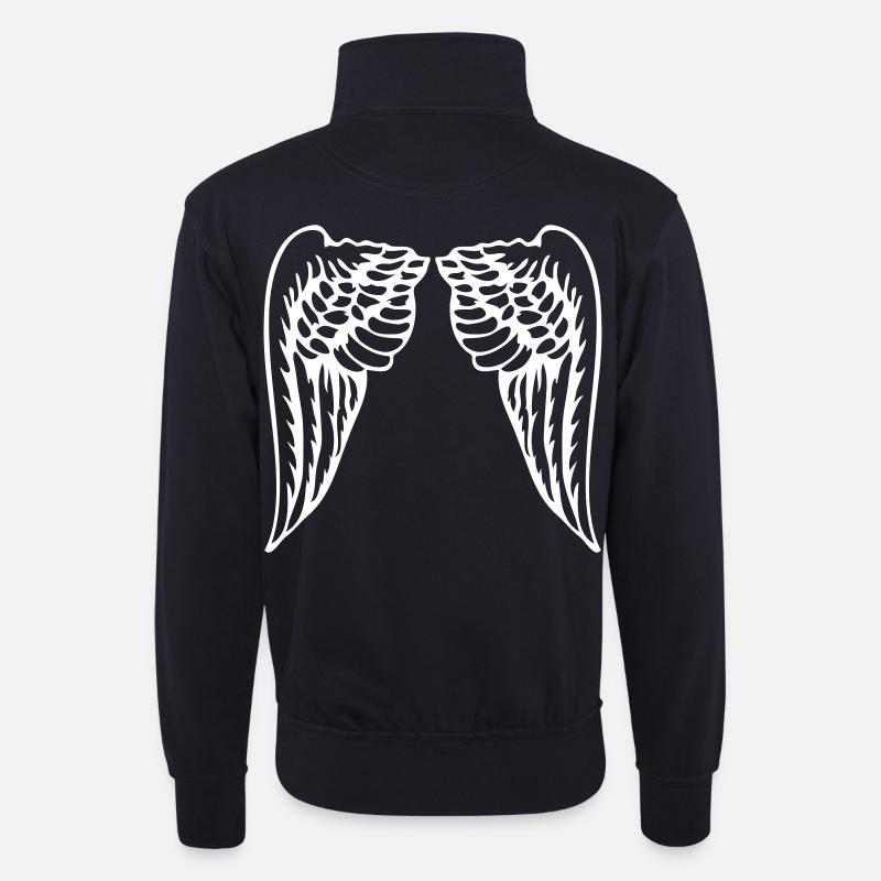 wings - Unisex Pullover mit Zip-Kragen - Dunkelnavy