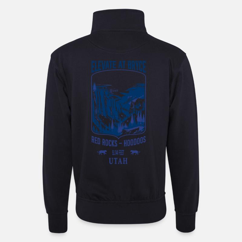 Elevate bei Bryce - Navy - Unisex Pullover mit Zip-Kragen - Dunkelnavy