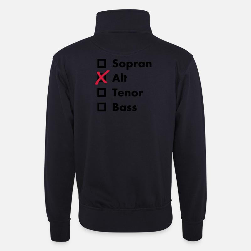 Alt - Unisex Pullover mit Zip-Kragen - Dunkelnavy