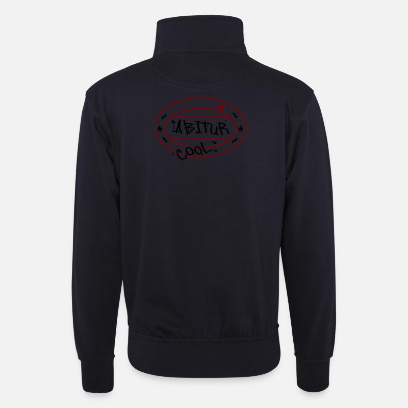 Abitur Matura Schule - Unisex Pullover mit Zip-Kragen - Dunkelnavy
