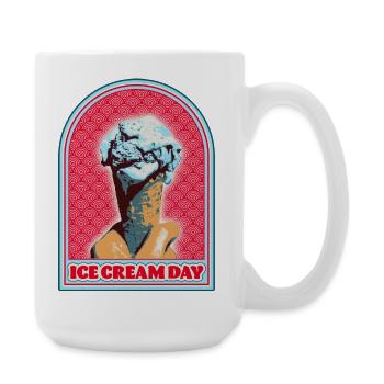Eiscreme Motiv Pop Art Style - Große Tasse 440 ml - Weiß - Rechts