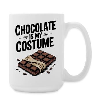 Le chocolat, c’est mon costume - Grande tasse 440 ml - blanc - Droite