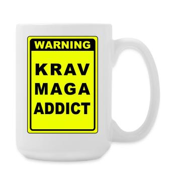 Warning Krav Maga Addict - Large Mug 440 ml - white - Right