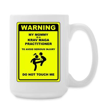 Warnung! Mama macht Krav Maga! - Große Tasse 440 ml - Weiß - Rechts