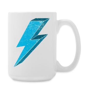 Elektrischer Blitz Design 3D - Große Tasse 440 ml - Weiß - Rechts
