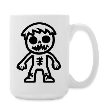 zombie_comic - Große Tasse 440 ml - Weiß - Rechts