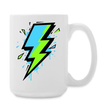 Ray of Modern Electricity - Large Mug 440 ml - white - Right