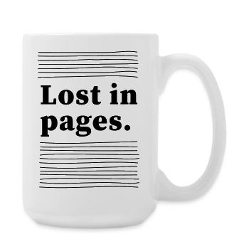 Lost in pages - Large Mug 440 ml - white - Right