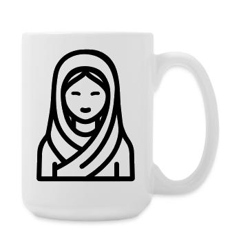 Muslimische Frau - Große Tasse 440 ml - Weiß - Rechts