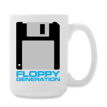 Floppy Generation 3.5 - Large Mug 440 ml - white - Right