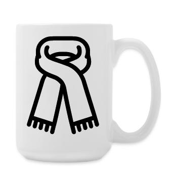 Schal - Große Tasse 440 ml - Weiß - Rechts