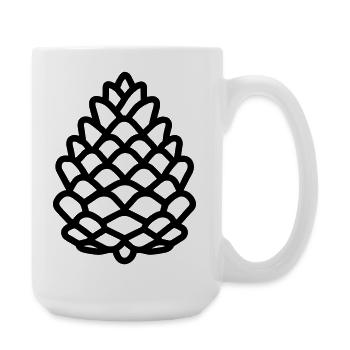 Tannenzapfen - Große Tasse 440 ml - Weiß - Rechts