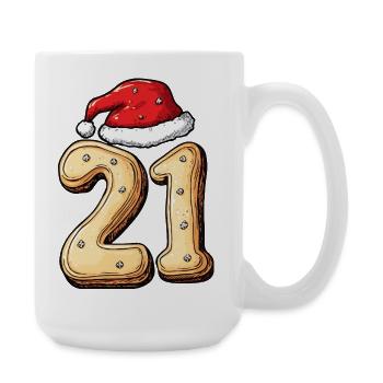 21 Number Cookie Christmas - Large Mug 440 ml - white - Right