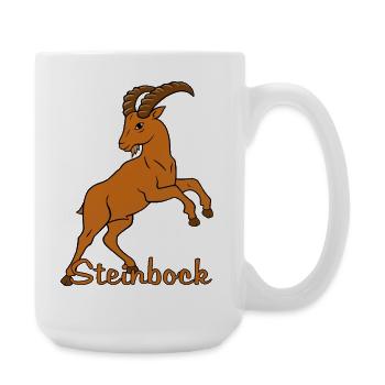 Zodiac sign Capricorn with lettering - Large Mug 440 ml - white - Right