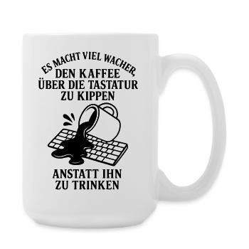 kaffee tastatur wachmacher - Große Tasse 440 ml - Weiß - Rechts