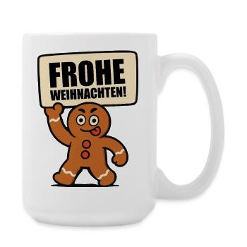 bonhomme en pain d’épice joyeux Noël - Grande tasse 440 ml - blanc - Droite