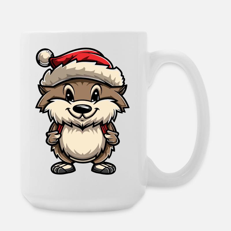 Igel Weihnachten - Große Tasse 440 ml - Weiß
