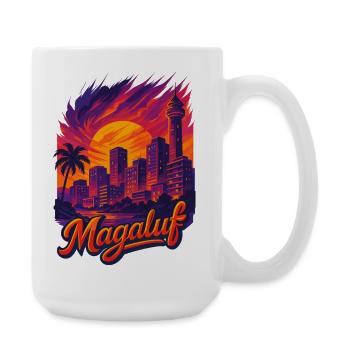 Magaluf Mallorca Malle Urlaub Sonne Geschenk - Große Tasse 440 ml - Weiß - Rechts
