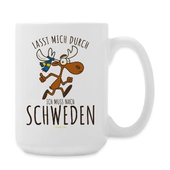 Let me through, I have to go to Sweden - Large Mug 440 ml - white - Right