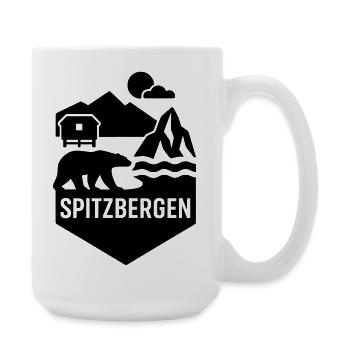 Svalbard Norway Silhouette - Large Mug 440 ml - white - Right