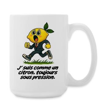 Lemon Under Pressure Common in Costume - Large Mug 440 ml - white - Right