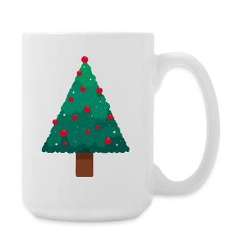 Weihnachtsbaum - Große Tasse 440 ml - Weiß - Rechts