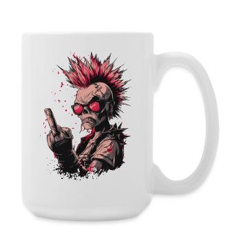 Punk Skeleton Style - Large Mug 440 ml - white - Right