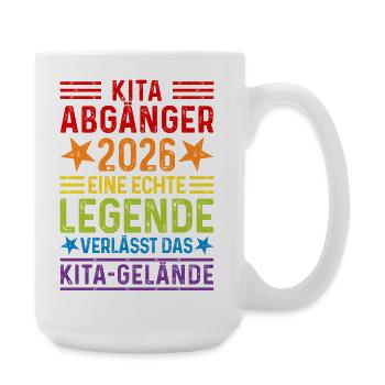Kita Abgänger 2026 Legende verlässt Kita Gelände - Große Tasse 440 ml - Weiß - Rechts