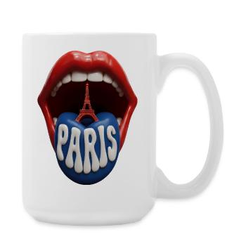 Pop Art de la Langue de Paris - Grande tasse 440 ml - blanc - Droite