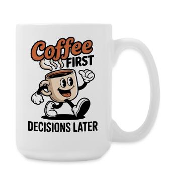 Tasse caricature de héros du café - Grande tasse 440 ml - blanc - Droite