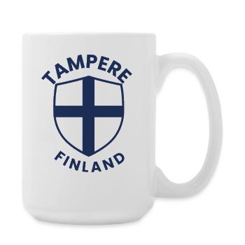 Tampere Finland Shield Crest - Large Mug 440 ml - white - Right