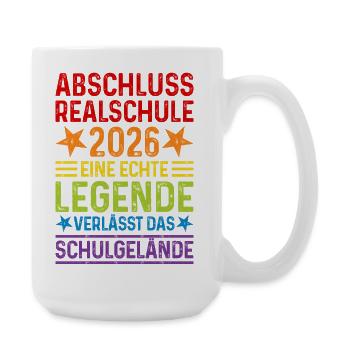 Realschule Abschluss 2026  - Große Tasse 440 ml - Weiß - Rechts