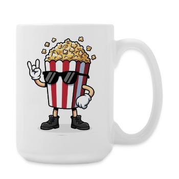 Popcorn Costume Carnival Rock Music - Large Mug 440 ml - white - Right