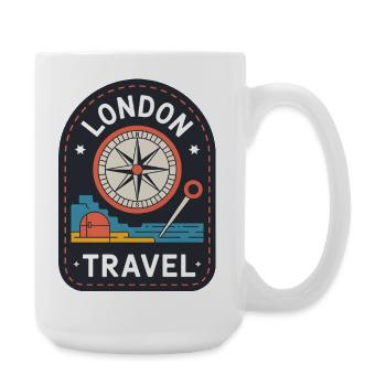 London Travel England Travel Motif - Large Mug 440 ml - white - Right