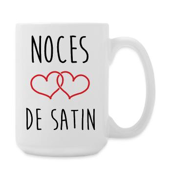 Satin-Hochzeit 24 Jahre Liebe - Große Tasse 440 ml - Weiß - Rechts