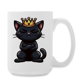 Funny Cat Cats Cat Lover Kitten - Large Mug 440 ml - white - Right