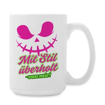 Biker Girl - Große Tasse 440 ml - Weiß - Rechts