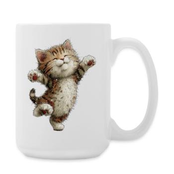Happy Cat - Large Mug 440 ml - white - Right