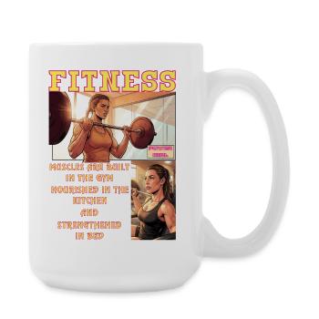 FitnessGirl2 - Grande tasse 440 ml - blanc - Droite