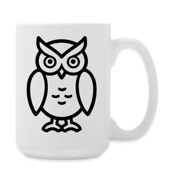 Eule - Große Tasse 440 ml - Weiß - Rechts