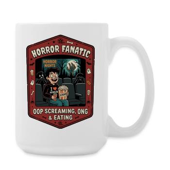 Horror Fanatic Cinema Humor - Large Mug 440 ml - white - Right