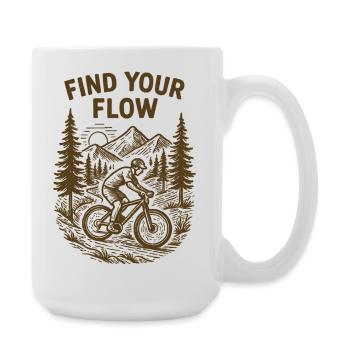 Find Your Flow – VTT vintage - Grande tasse 440 ml - blanc - Droite
