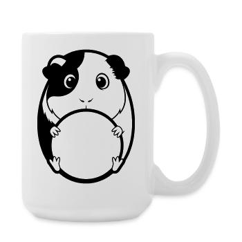 Fat guinea pig comic - Large Mug 440 ml - white - Right