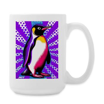 pingouin - Grande tasse 440 ml - blanc - Droite