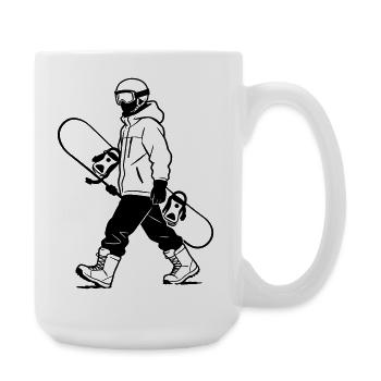 snowboarder - Large Mug 440 ml - white - Right