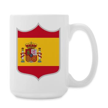 Spanien Flagge Wappen - Große Tasse 440 ml - Weiß - Rechts